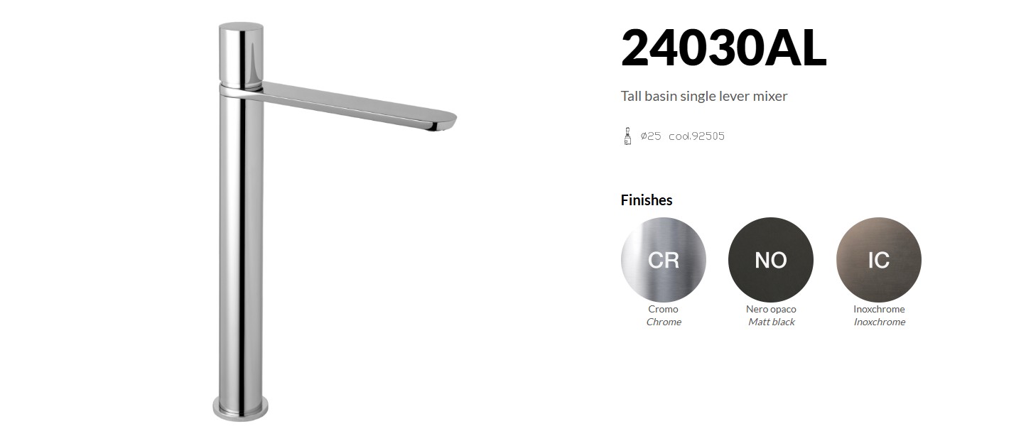 MIO Tall basin single lever mixer ref24030AL